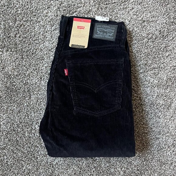 NWT Levi's Straight Leg Corduroy Pants 27x30, Black, 100% Cotton - Picture 8 of 8